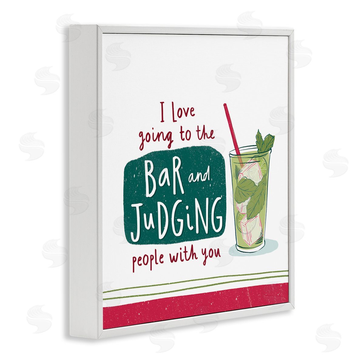 Courtney Morgenstern Judging You Humor White Framed Giclee Wall Art Print