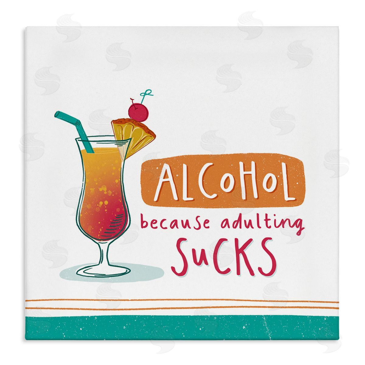 Courtney Morgenstern Funny Adulting Phrase Canvas Wall Art Print