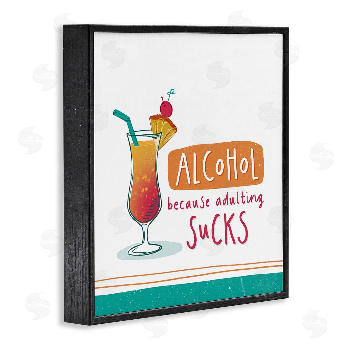 Courtney Morgenstern Funny Adulting Phrase Black Framed Giclee Wall Art Print