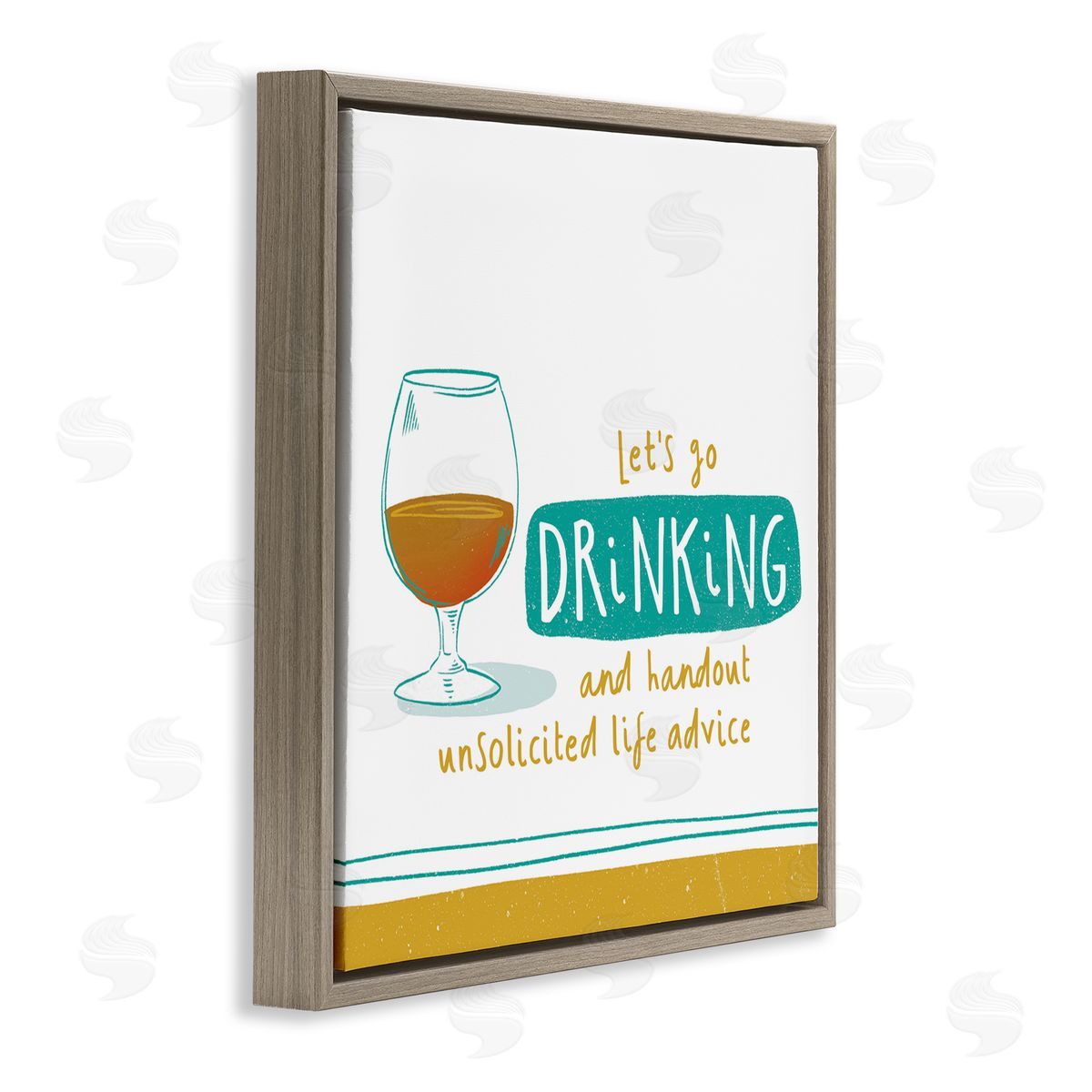Courtney Morgenstern Unsolicited Life Advice Brown Floating Frame Canvas Wall Art Print