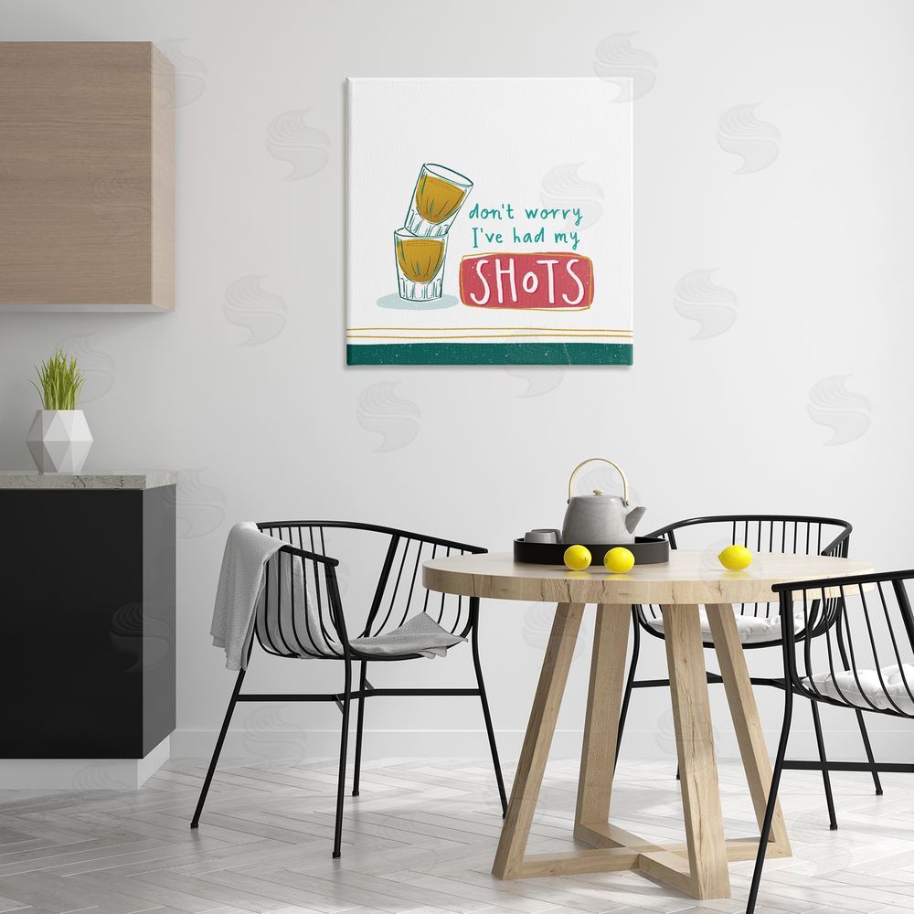 Courtney Morgenstern Alcohol Shots Humor Canvas Wall Art Print in Room