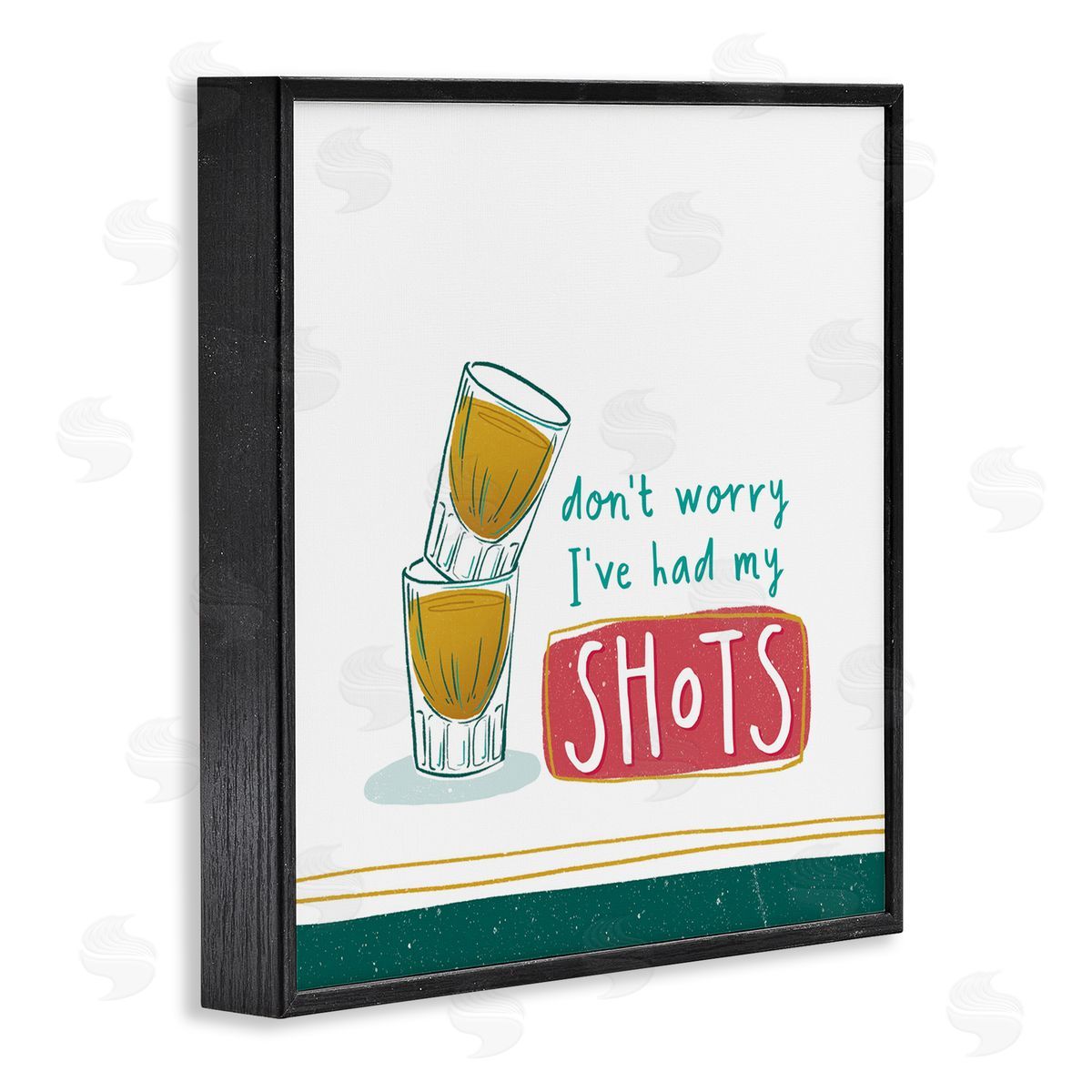 Courtney Morgenstern Alcohol Shots Humor Black Framed Giclee Wall Art Print