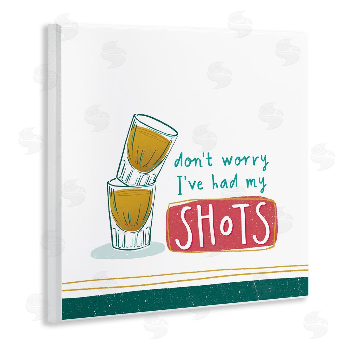 Courtney Morgenstern Alcohol Shots Humor Wooden Wall Plaque Art Print