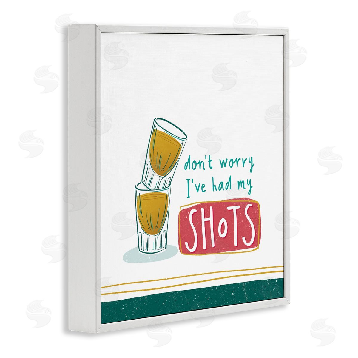 Courtney Morgenstern Alcohol Shots Humor White Framed Giclee Wall Art Print