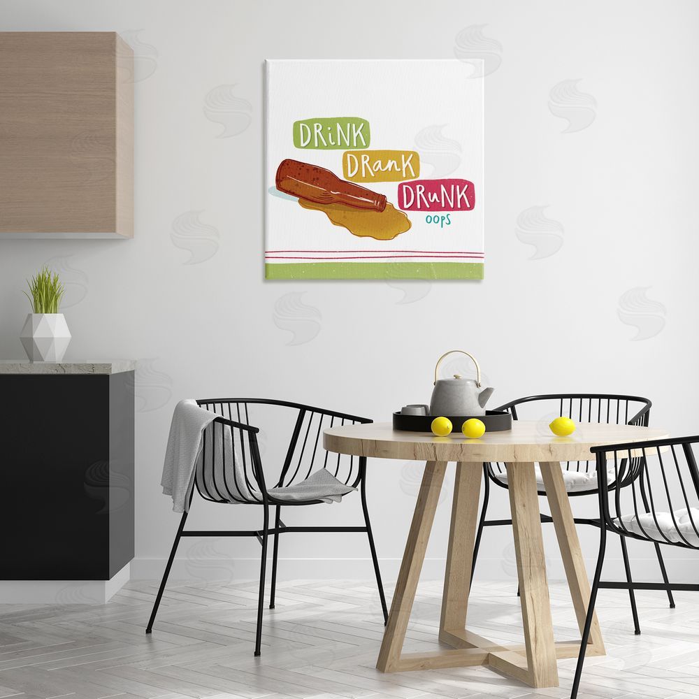 Courtney Morgenstern Drink Drank Drunk Canvas Wall Art Print in Room