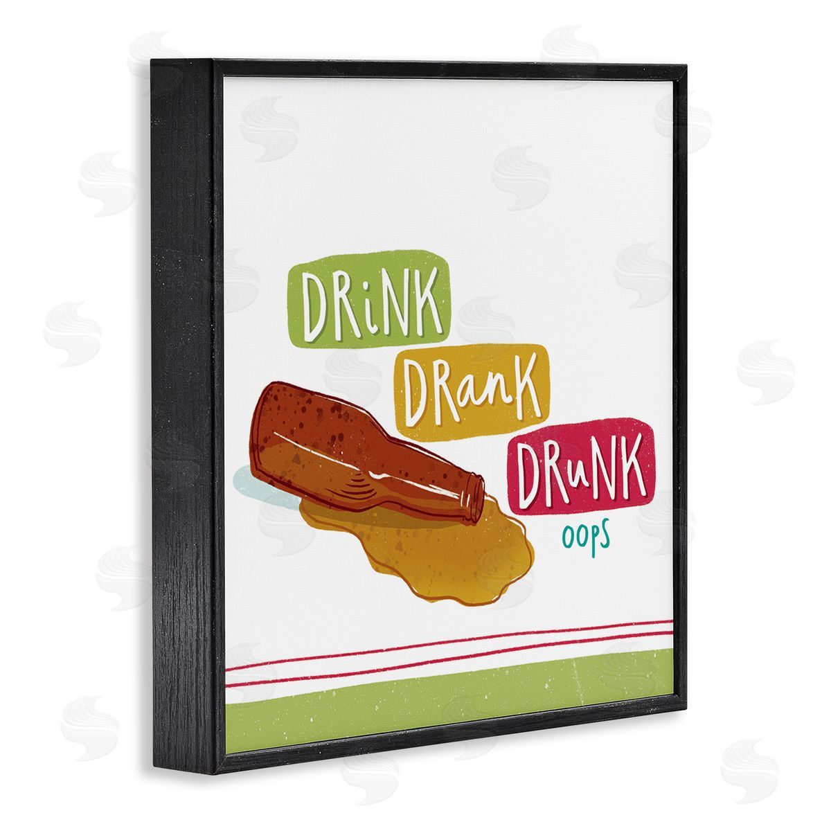 Courtney Morgenstern Drink Drank Drunk Black Framed Giclee Wall Art Print