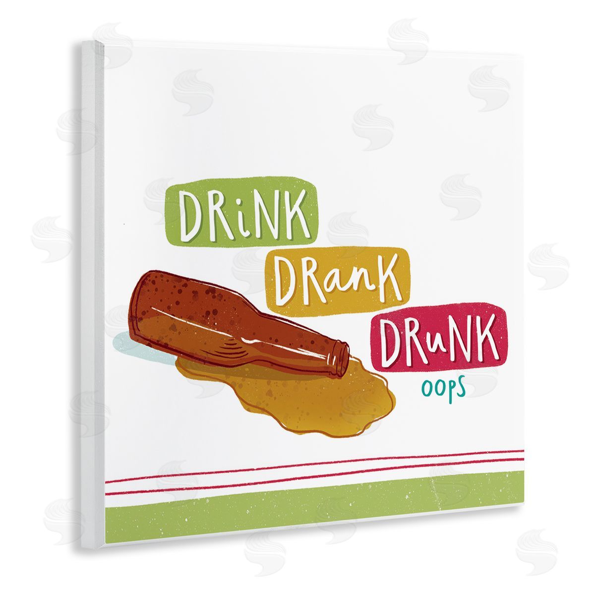 Courtney Morgenstern Drink Drank Drunk Wooden Wall Plaque Art Print