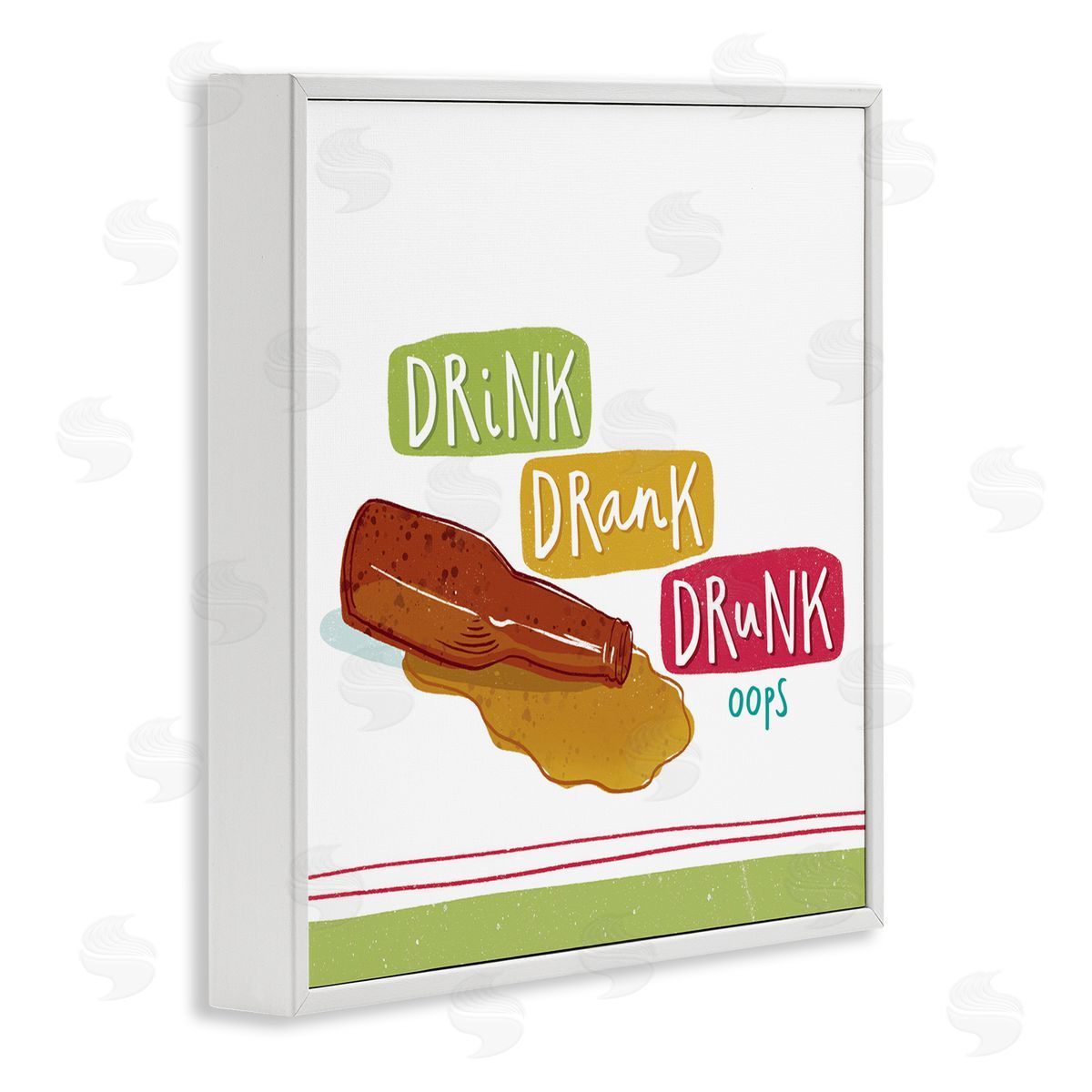 Courtney Morgenstern Drink Drank Drunk White Framed Giclee Wall Art Print