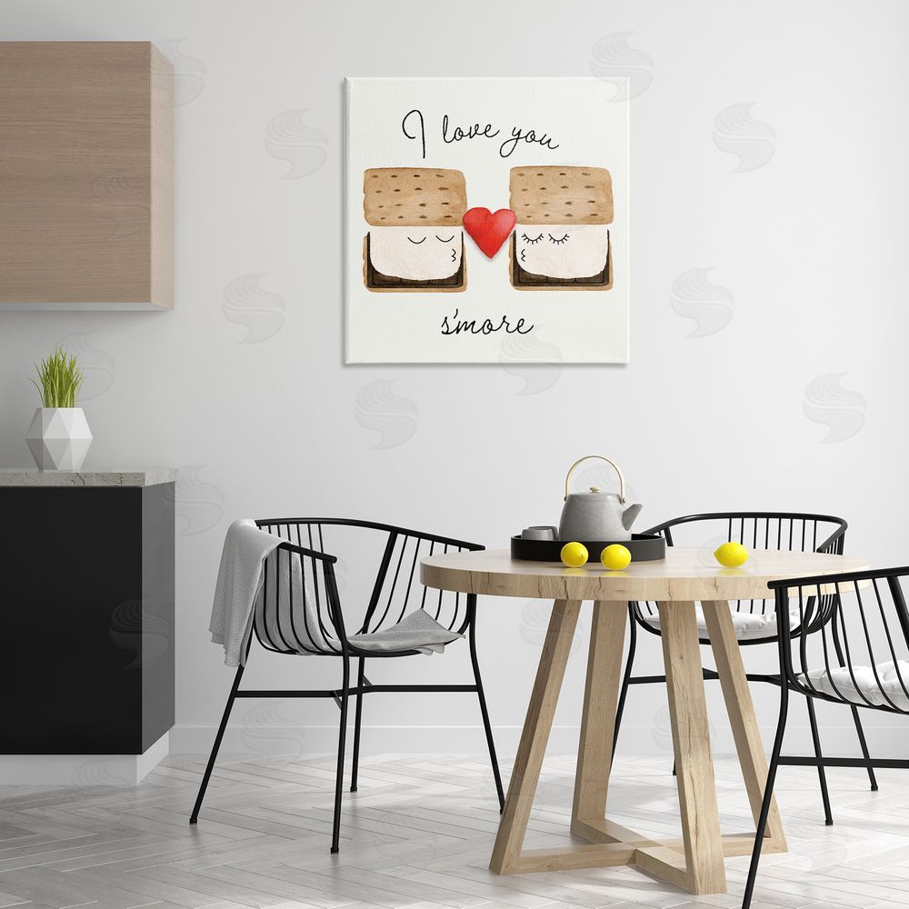 Corinne Rose Designs Love You S'more Canvas Wall Art Print in Room