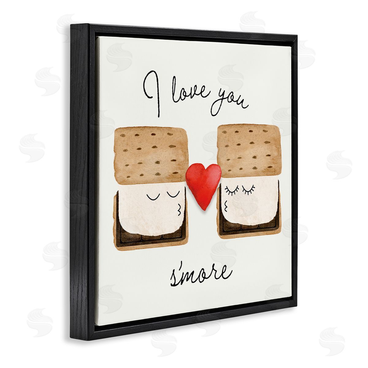 Corinne Rose Designs Love You S'more Black Floating Frame Canvas Wall Art Print