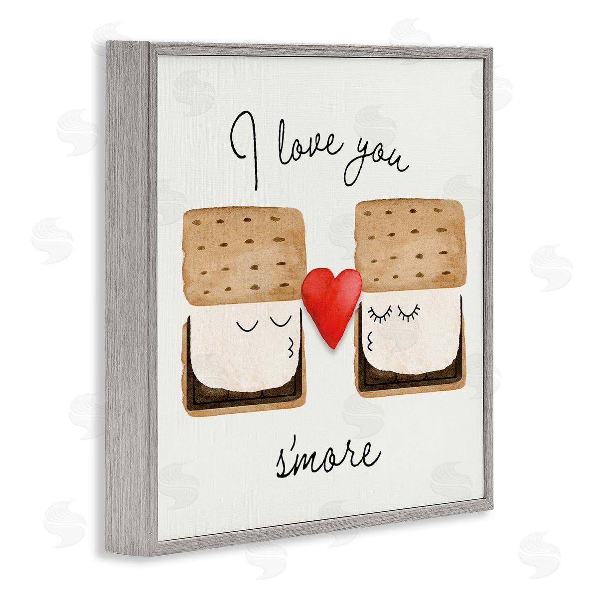 Corinne Rose Designs Love You S'more Gray Framed Giclee Wall Art Print