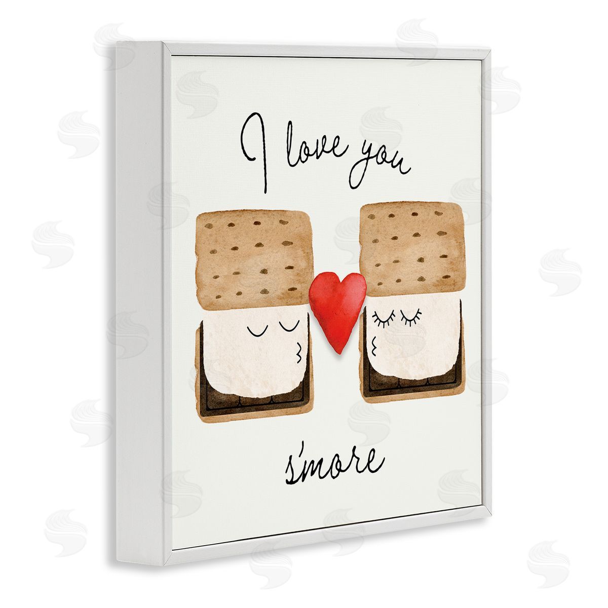 Corinne Rose Designs Love You S'more White Framed Giclee Wall Art Print