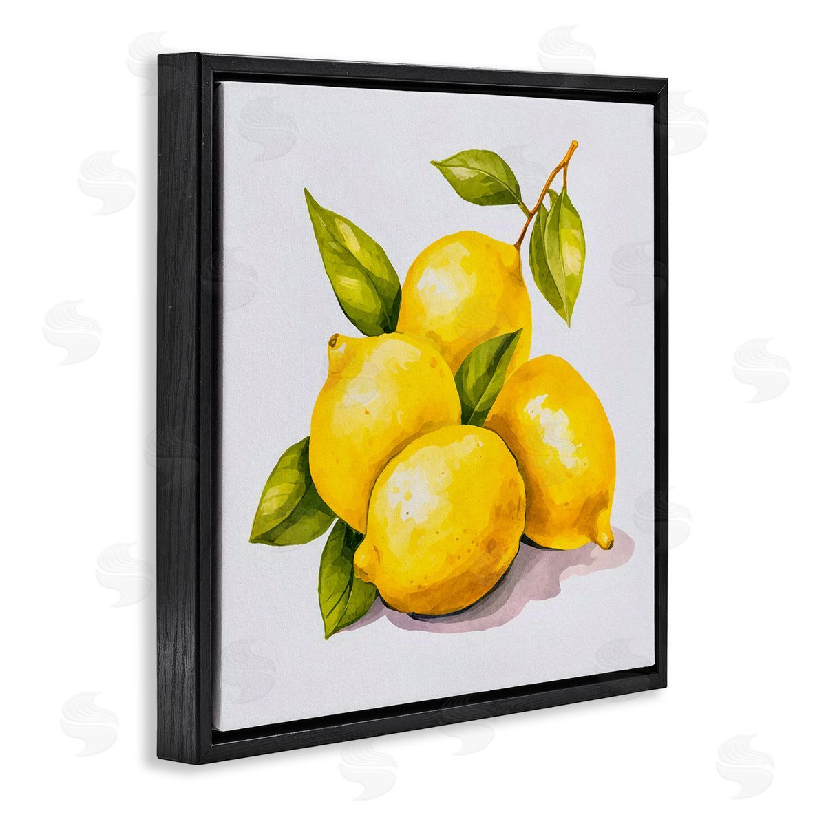 Andrea Haase Lemon Delights Fruit Black Floating Frame Canvas Wall Art Print