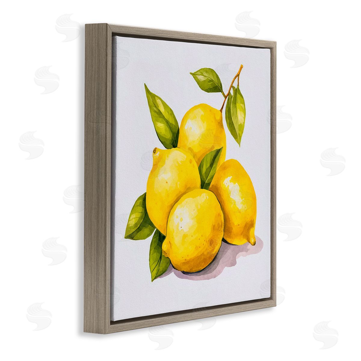Andrea Haase Lemon Delights Fruit Brown Floating Frame Canvas Wall Art Print