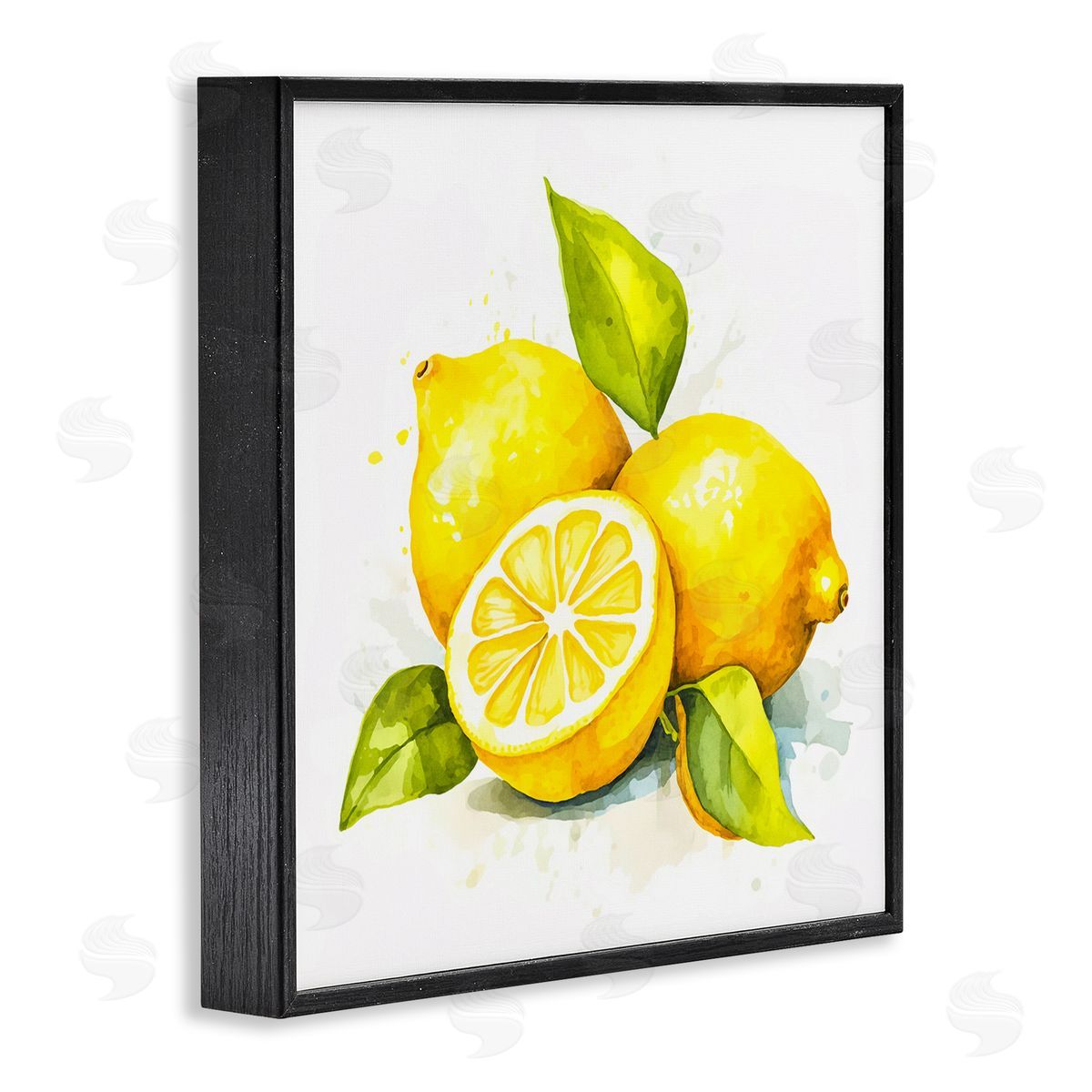 Andrea Haase Lemon Harvest Fruits Black Framed Giclee Wall Art Print