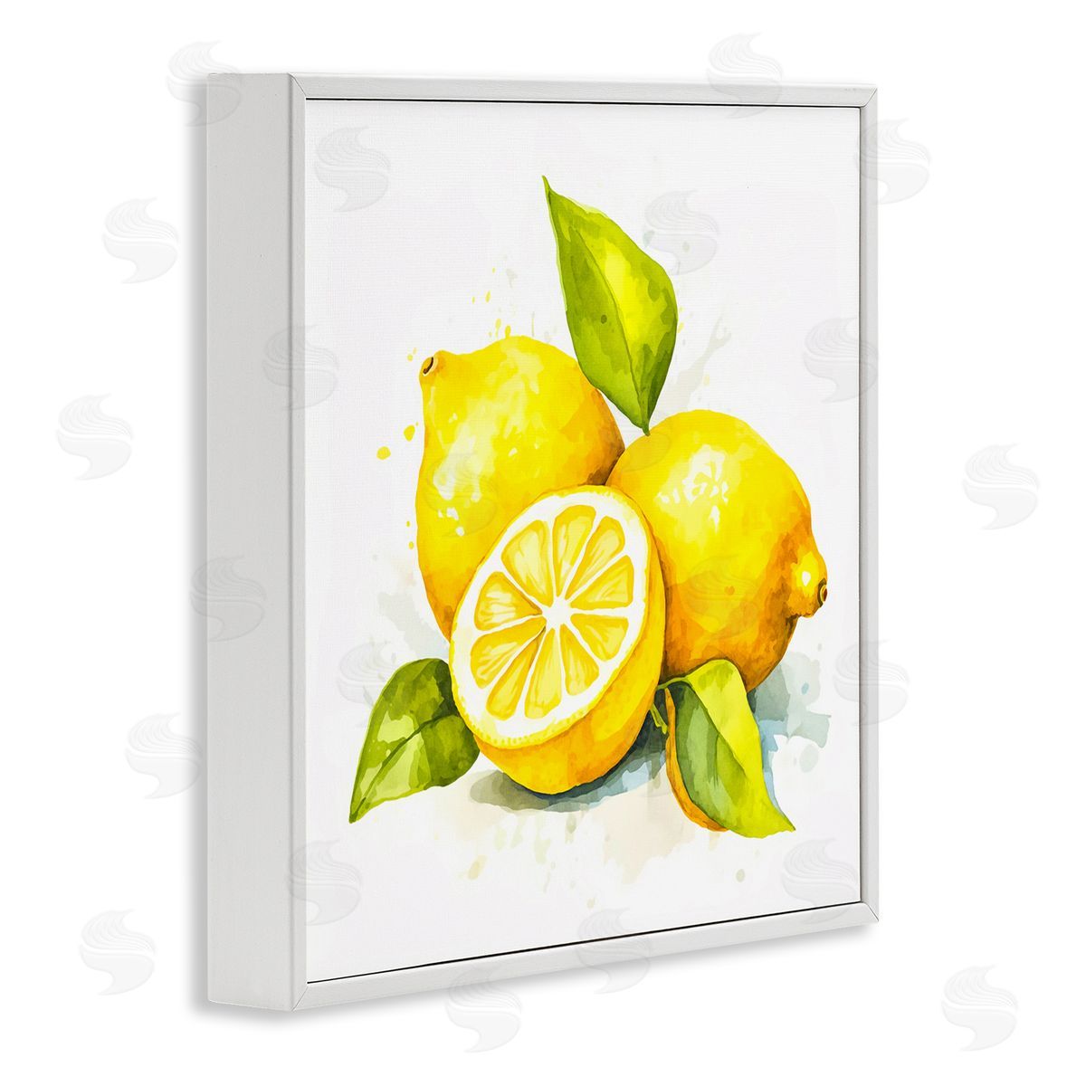Andrea Haase Lemon Harvest Fruits White Framed Giclee Wall Art Print