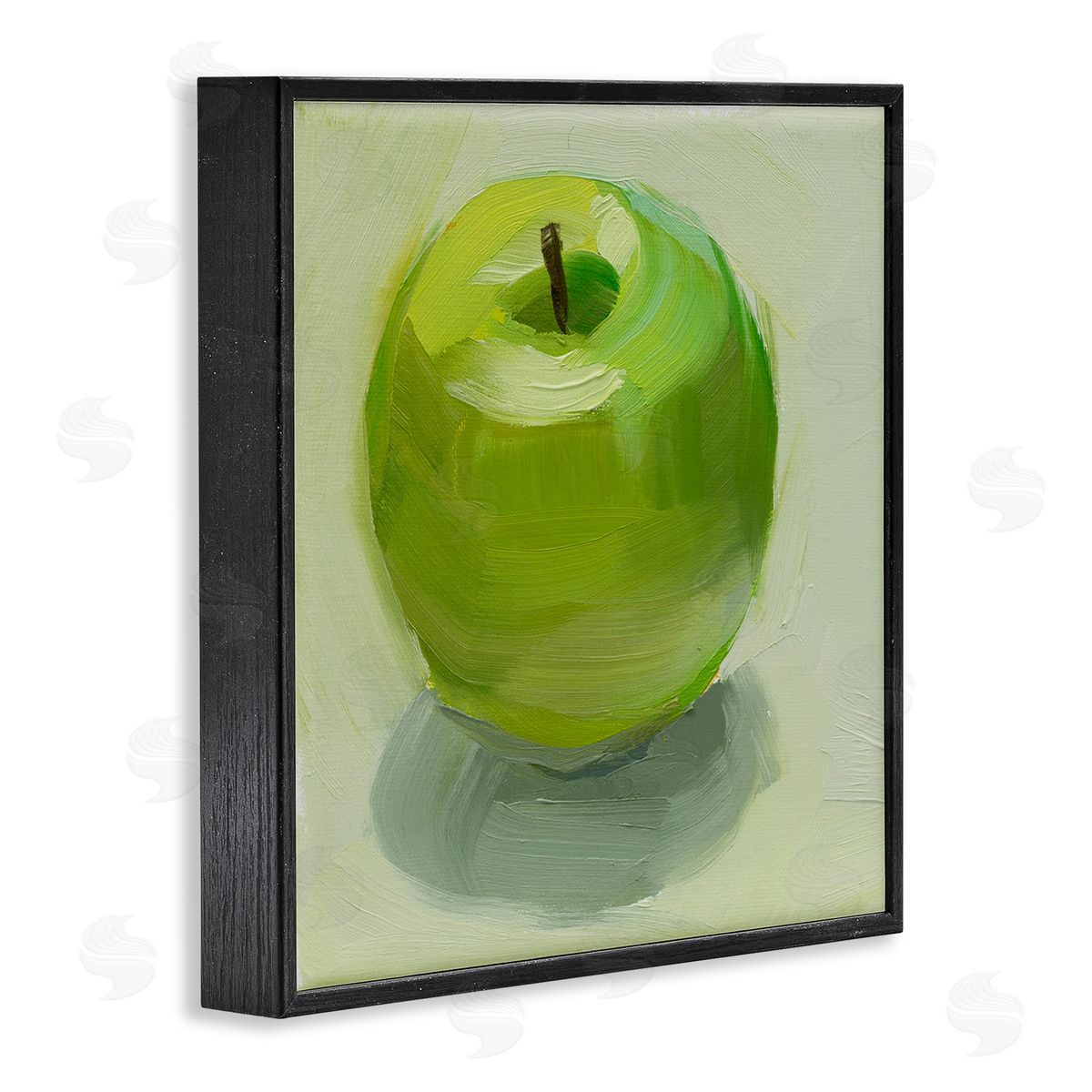 Jenny Westenhofer Juicy Green Apple Black Framed Giclee Wall Art Print