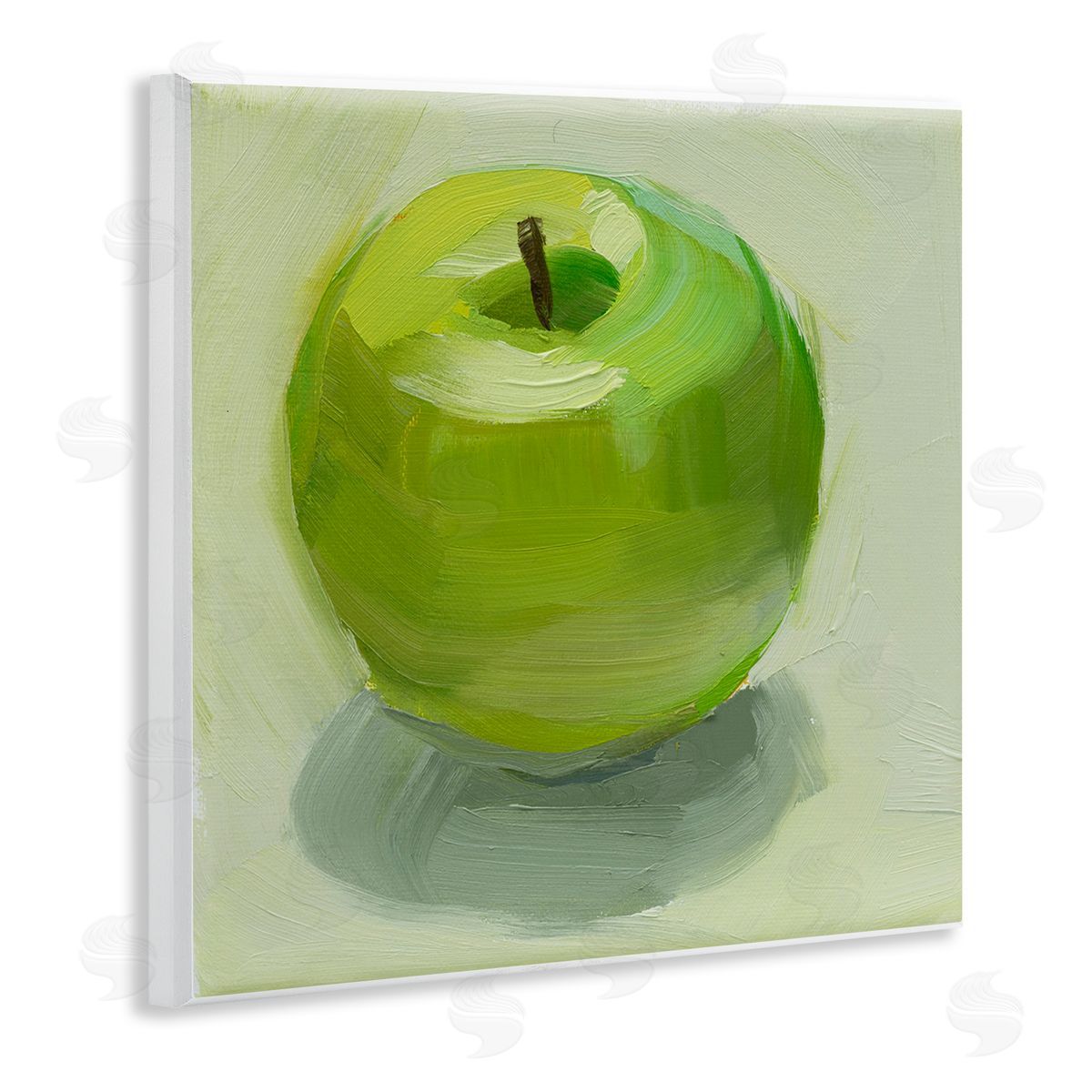Jenny Westenhofer Juicy Green Apple Wooden Wall Plaque Art Print