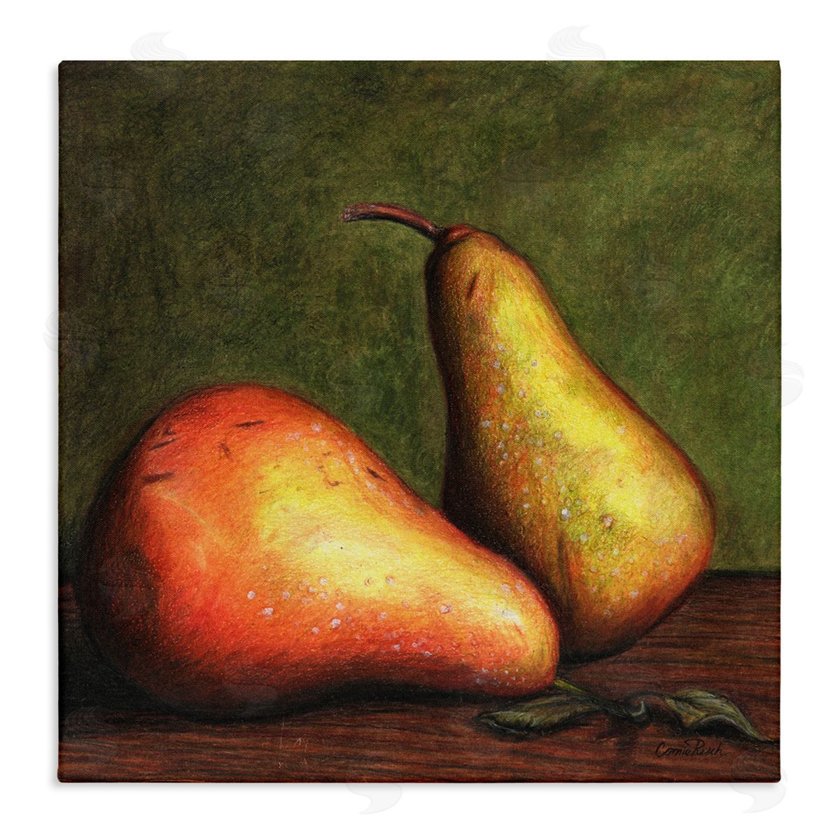 Connie Resch Pears Still Life Canvas Wall Art Print