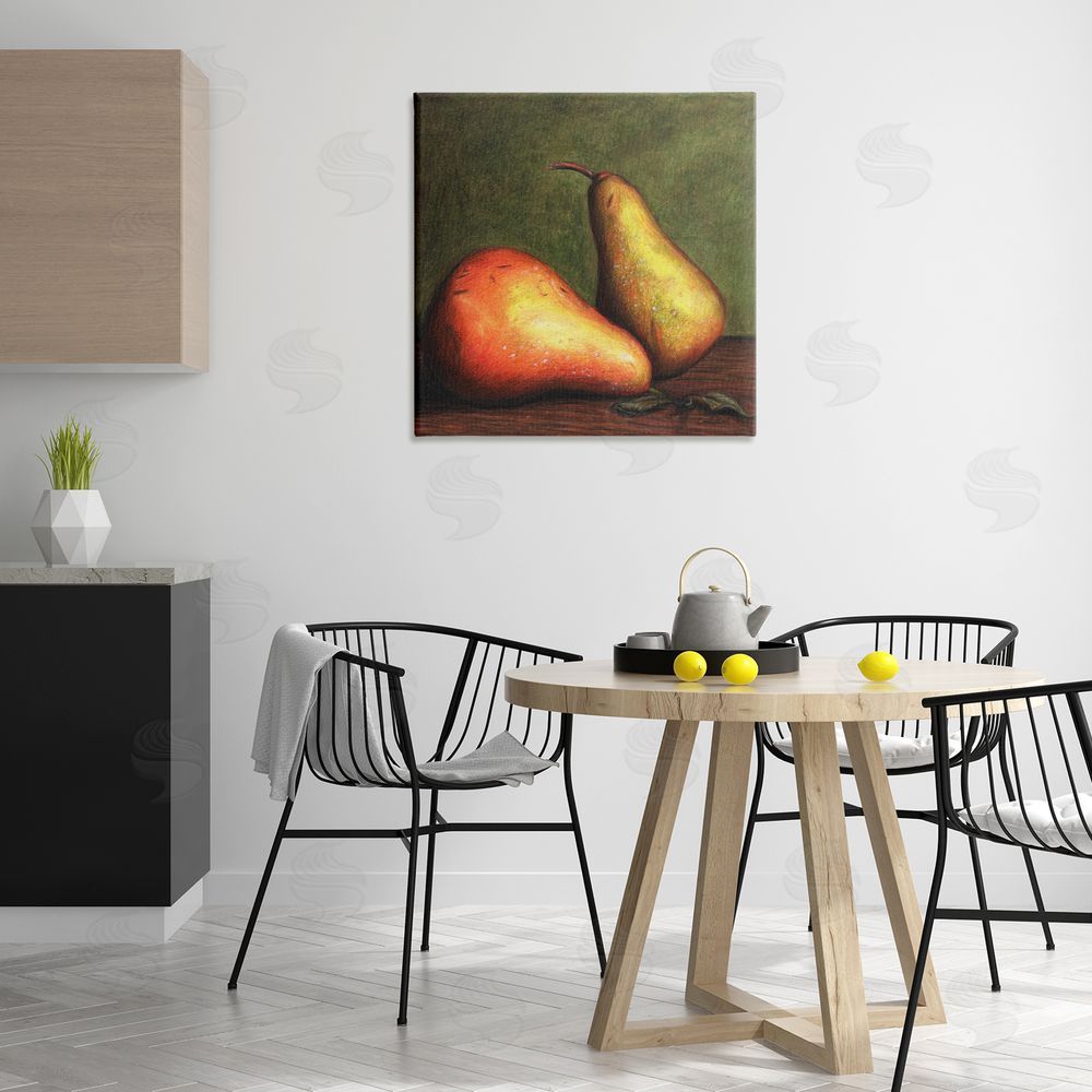 Connie Resch Pears Still Life Canvas Wall Art Print in Room