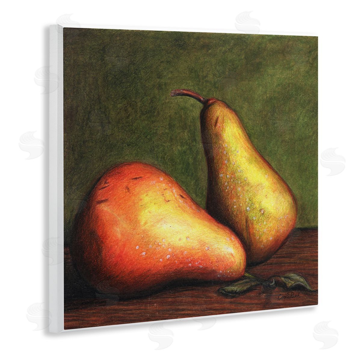 Connie Resch Pears Still Life Wooden Wall Plaque Art Print