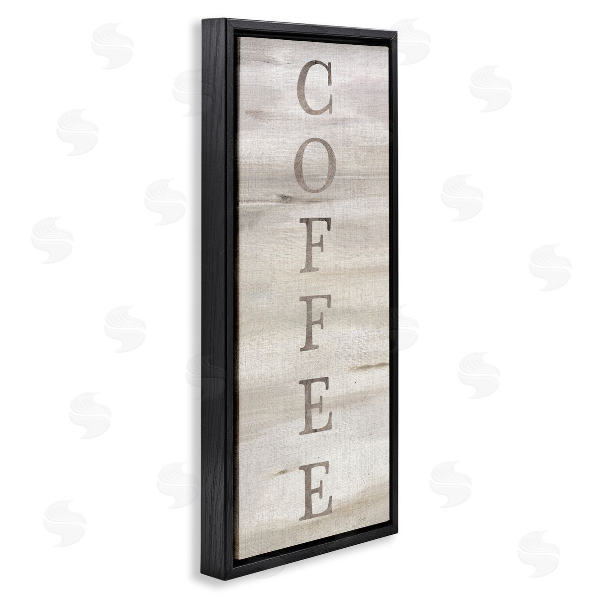 Rustic Vertical Coffee Black Floating Frame Canvas Wall Art, Home Decor by Yass Naffas Designs