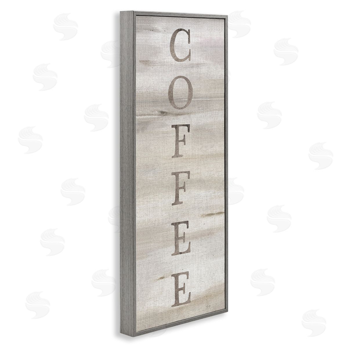Rustic Vertical Coffee Grey Frame Print Wall Art, Home Decor by Yass Naffas Designs