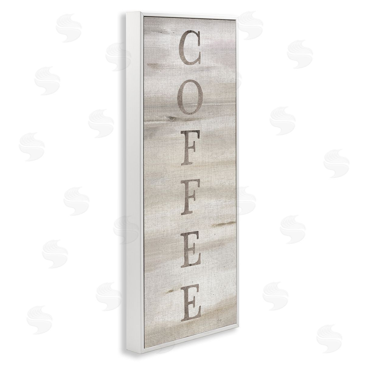 Rustic Vertical Coffee White Frame Print Wall Art, Home Decor by Yass Naffas Designs