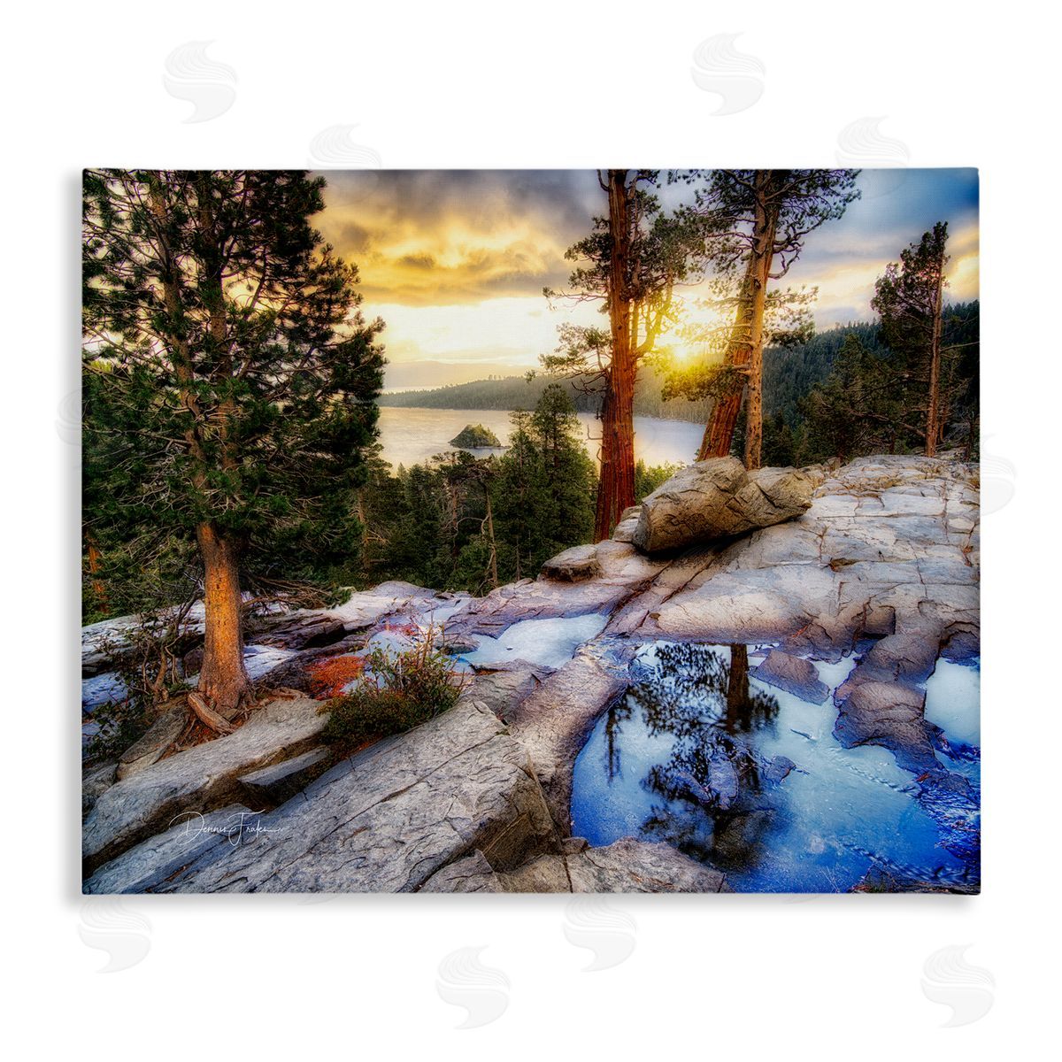 Dennis Frates Forest Cliff Landscape Canvas Wall Art Print