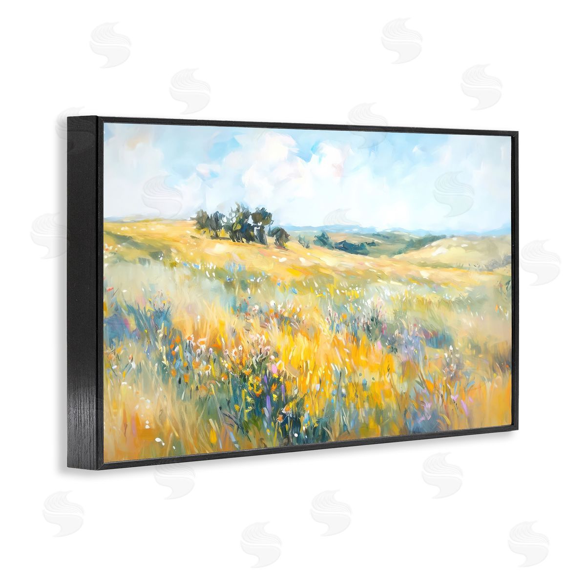 Ramona Murdock Country Prairie Scene Black Framed Giclee Wall Art Print