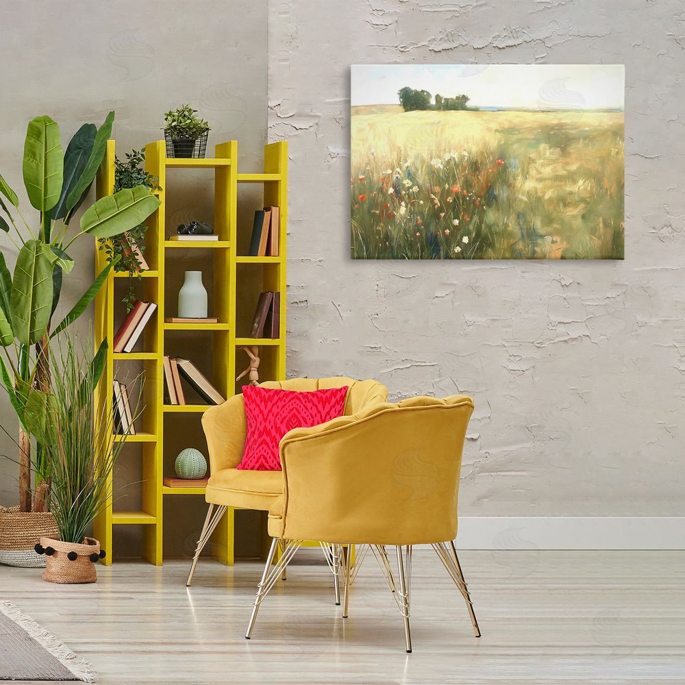 Ramona Murdock Floral Prairie Meadow Canvas Wall Art Print in Room