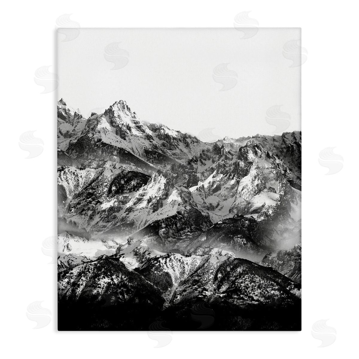 Shelley Lake Jutting Mountain Peaks Canvas Wall Art Print