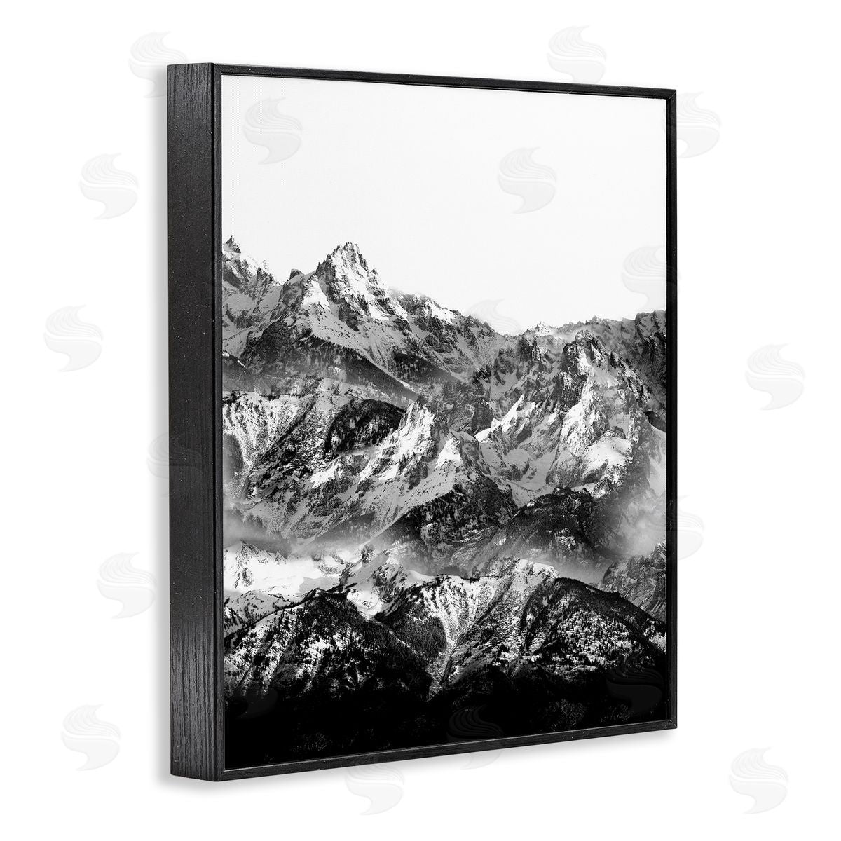 Shelley Lake Jutting Mountain Peaks Black Framed Giclee Wall Art Print
