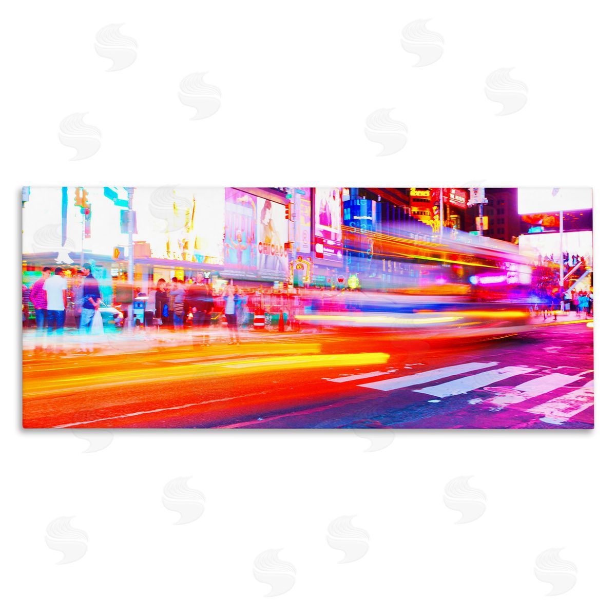 Light Streaked Cityscape Canvas Wall Art, Home Decor by Susan Bryant