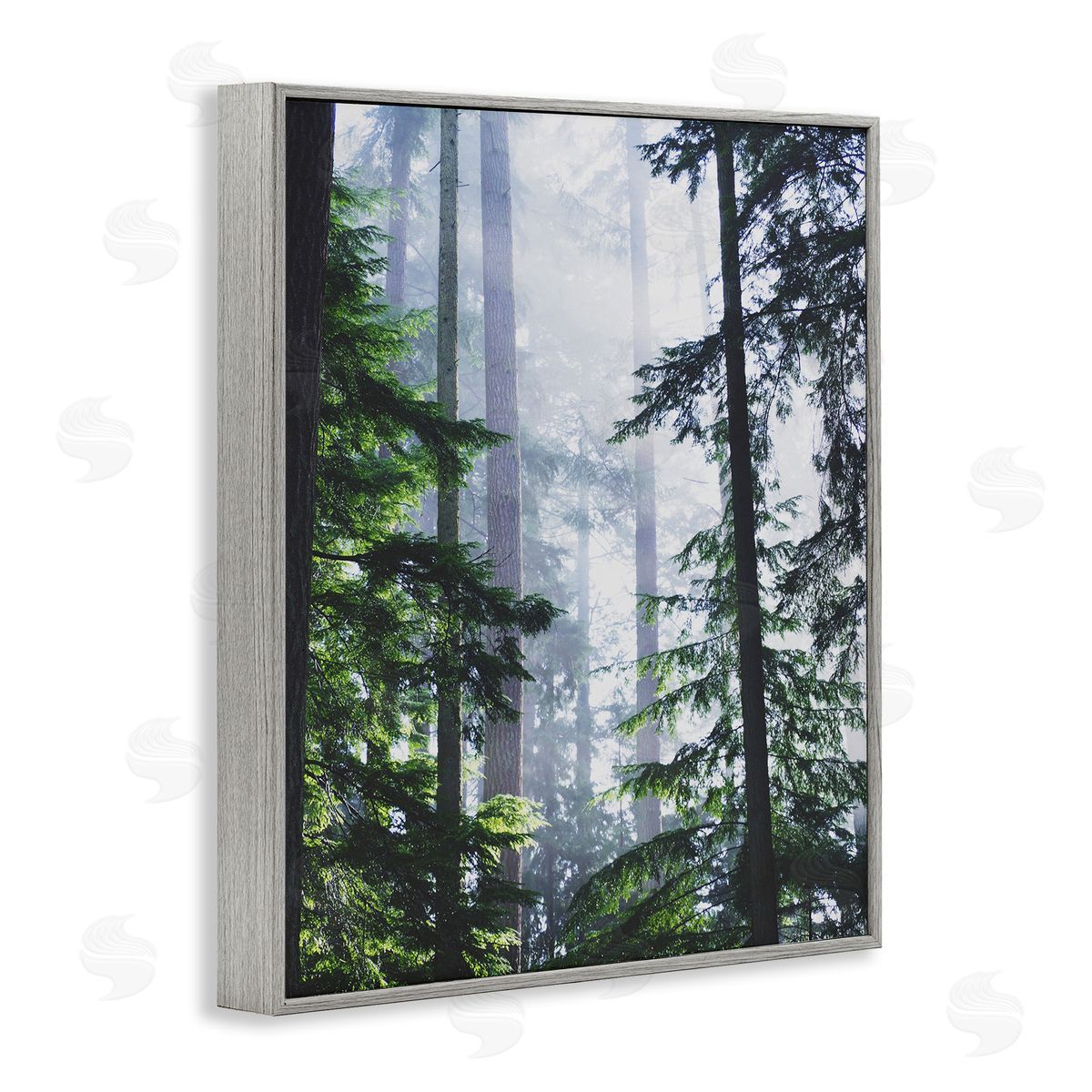 Foggy Forest View Grey Frame Print Wall Art, Home Decor by Gail Peck