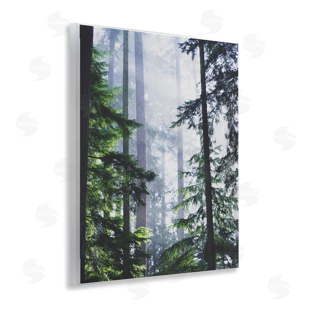 Foggy Forest View Wood Plaque Wall Art, Home Decor by Gail Peck