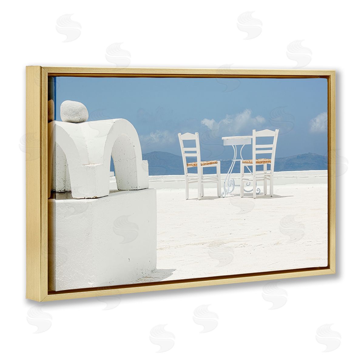 Erin Marie Overlooking Sky Scenery Gold Floating Frame Canvas Wall Art Print