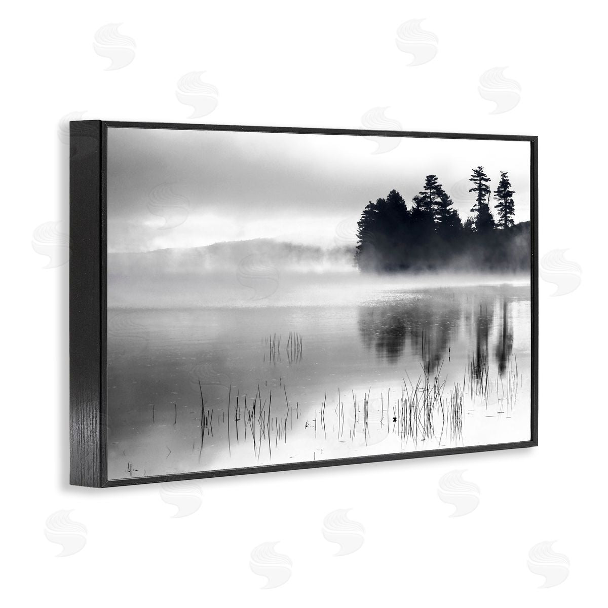 Serene Lake Reflection Black Frame Print Wall Art, Home Decor by Danita Delimont