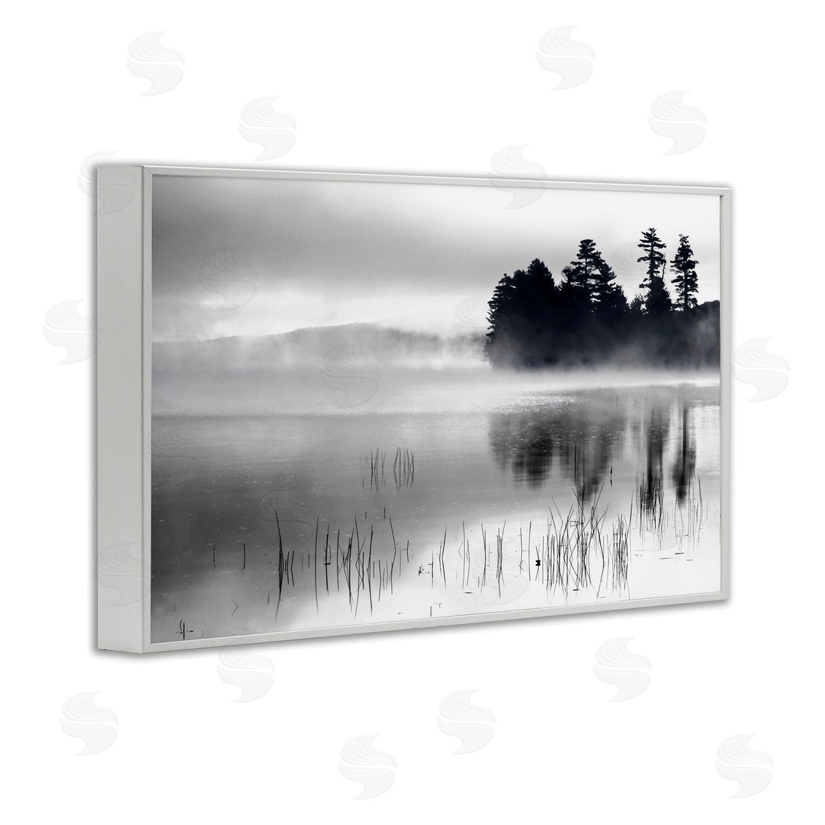 Serene Lake Reflection White Frame Print Wall Art, Home Decor by Danita Delimont