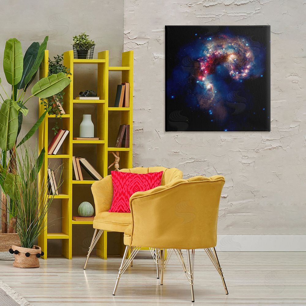 Wild Apple Portfolio Vivid Nebula Galaxy Canvas Wall Art Print in Room