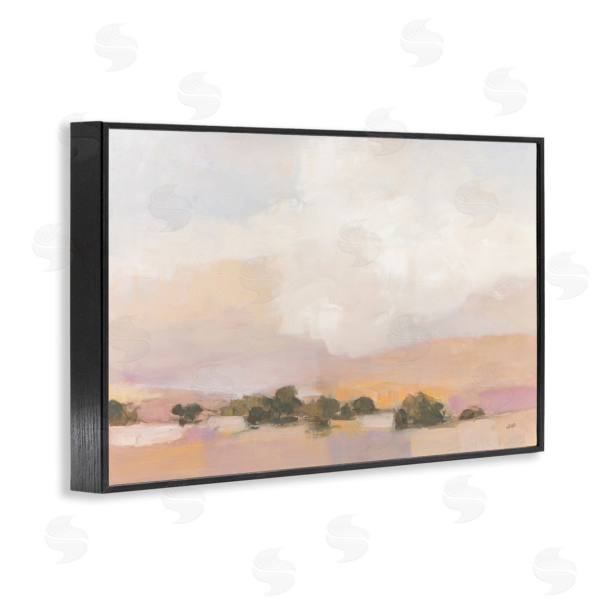 Julia Purinton Desert Landscape Abstract Black Framed Giclee Wall Art Print
