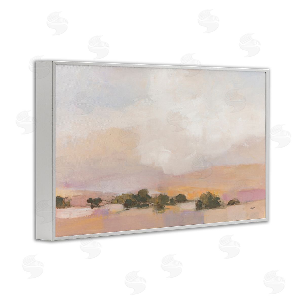 Julia Purinton Desert Landscape Abstract White Framed Giclee Wall Art Print