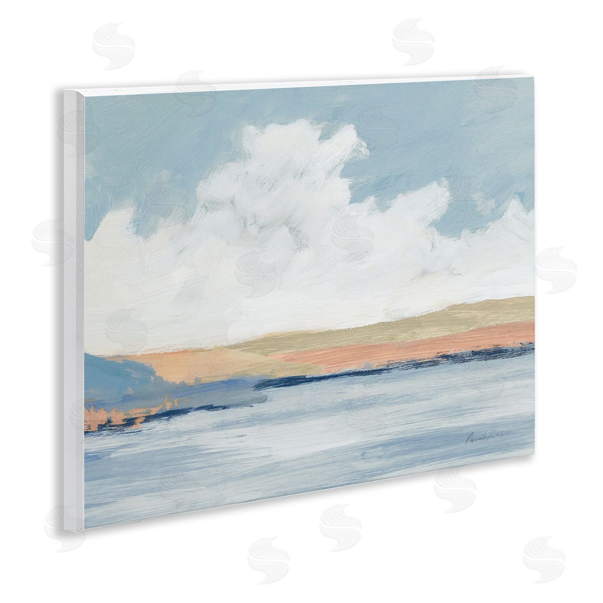 Pamela Munger Pastel River Landscape Wooden Wall Plaque Art Print