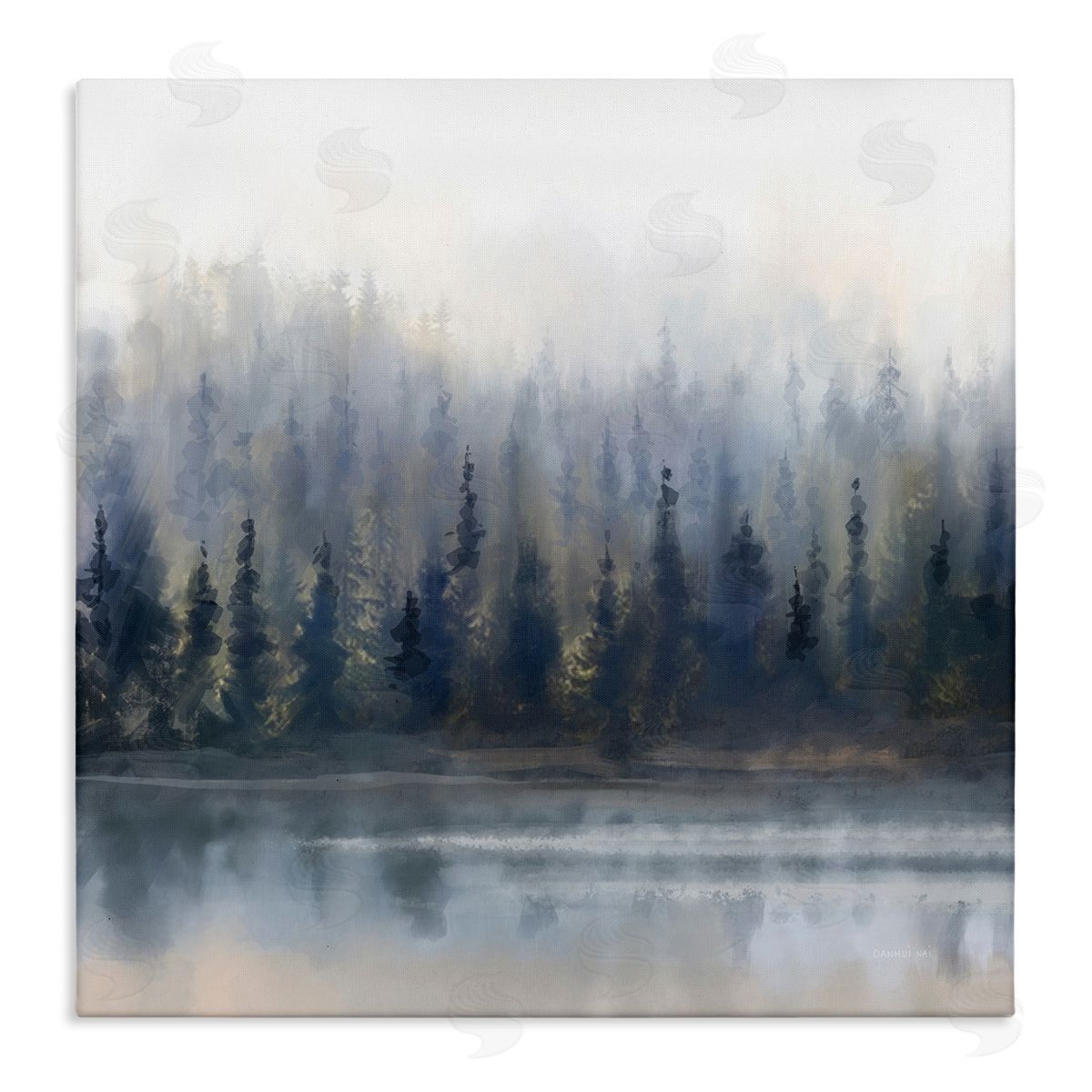 Danhui Nai Misty Gray Forest Canvas Wall Art Print