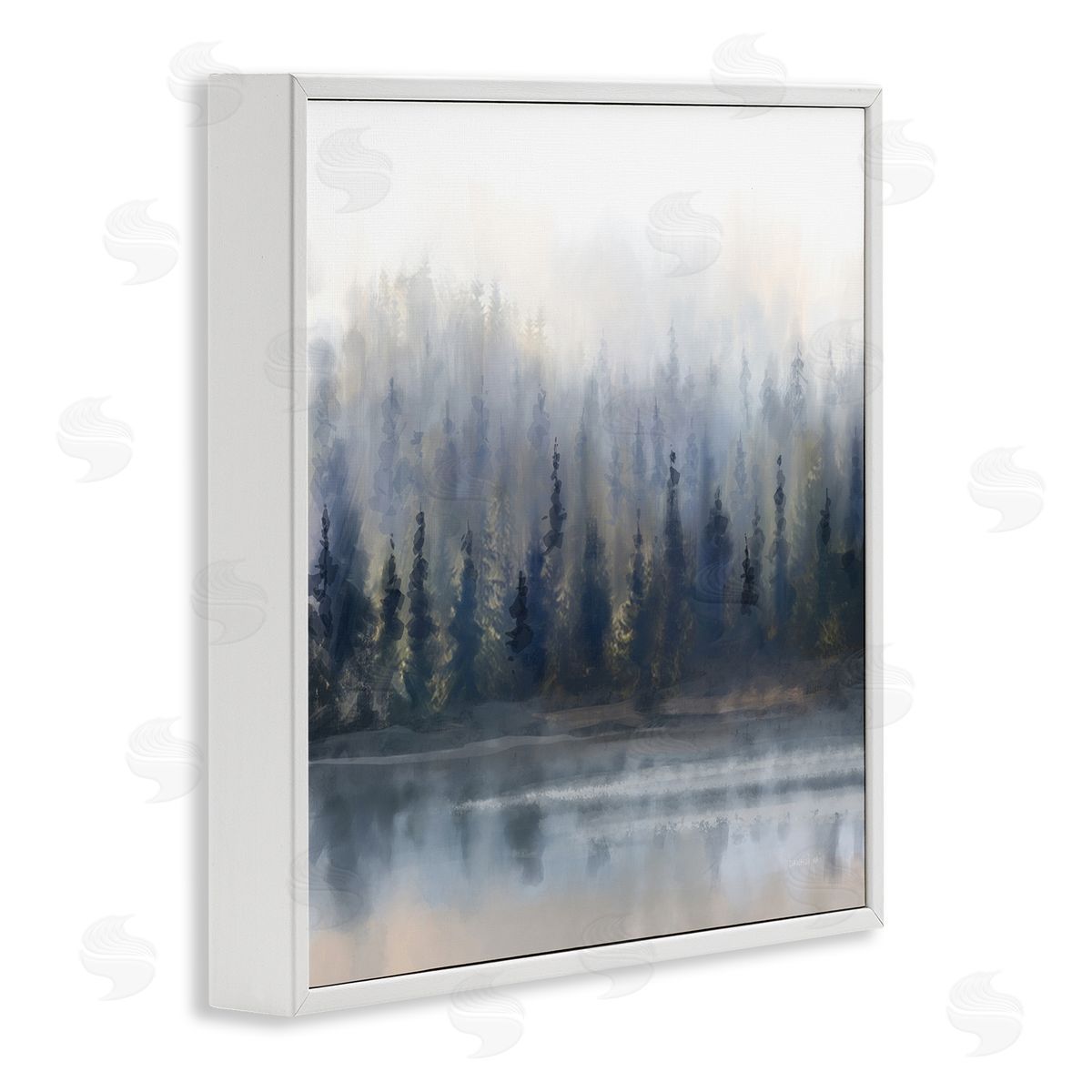Danhui Nai Misty Gray Forest White Framed Giclee Wall Art Print