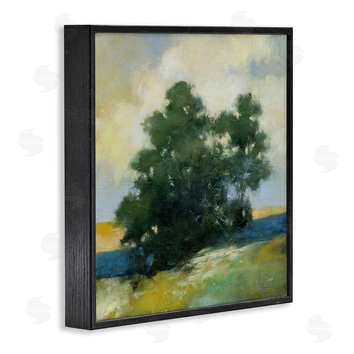 Julia Purinton Solitary Trees Landscape Black Framed Giclee Wall Art Print