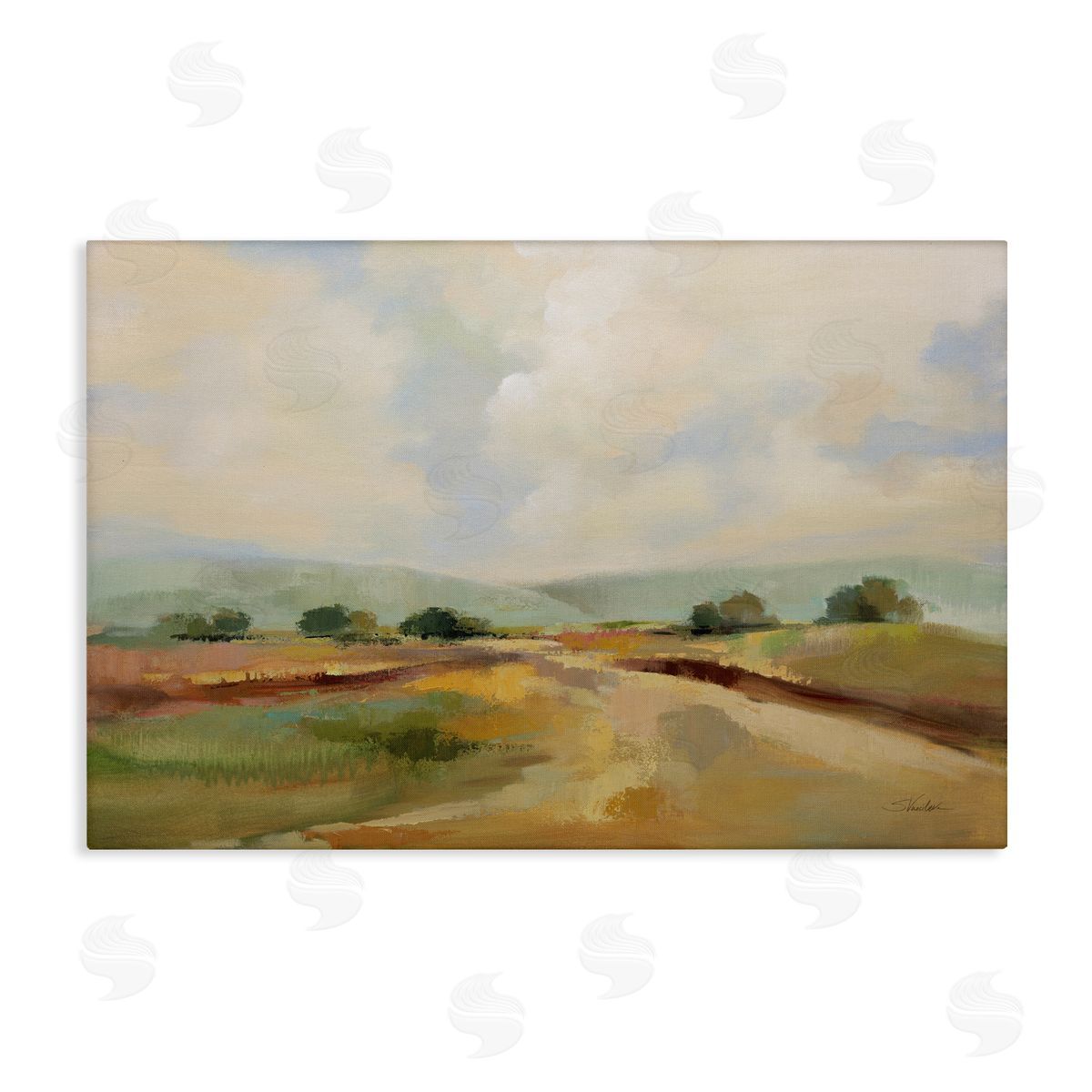 Silvia Vassileva Solitary Rural Landscape Canvas Wall Art Print