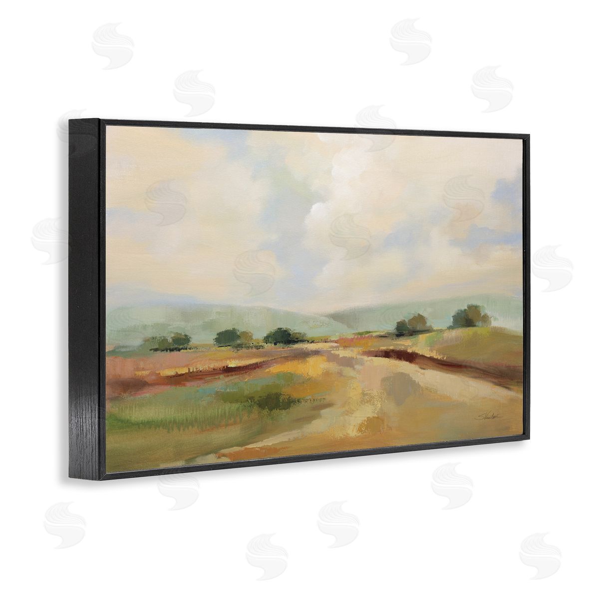 Silvia Vassileva Solitary Rural Landscape Black Framed Giclee Wall Art Print