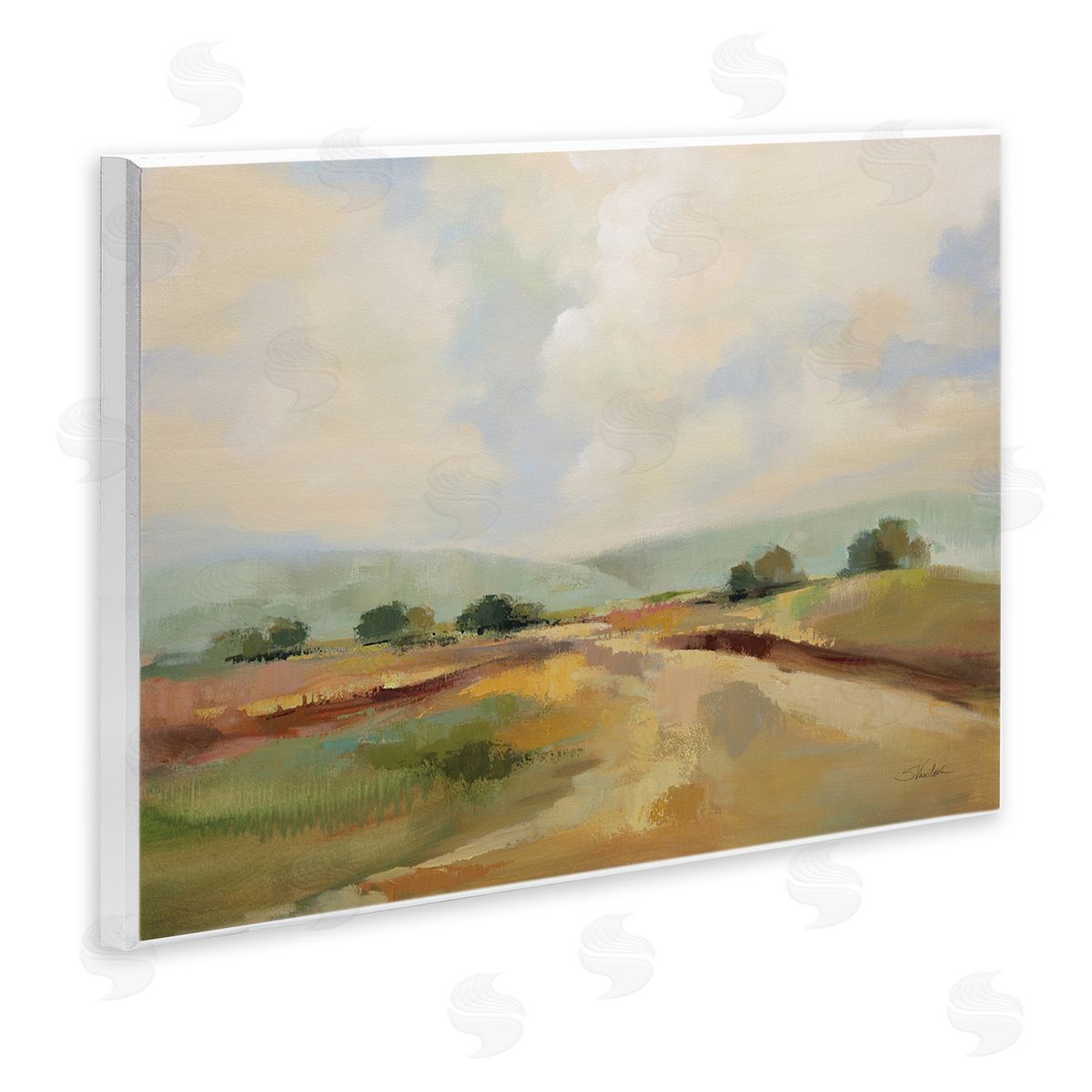 Silvia Vassileva Solitary Rural Landscape Wooden Wall Plaque Art Print