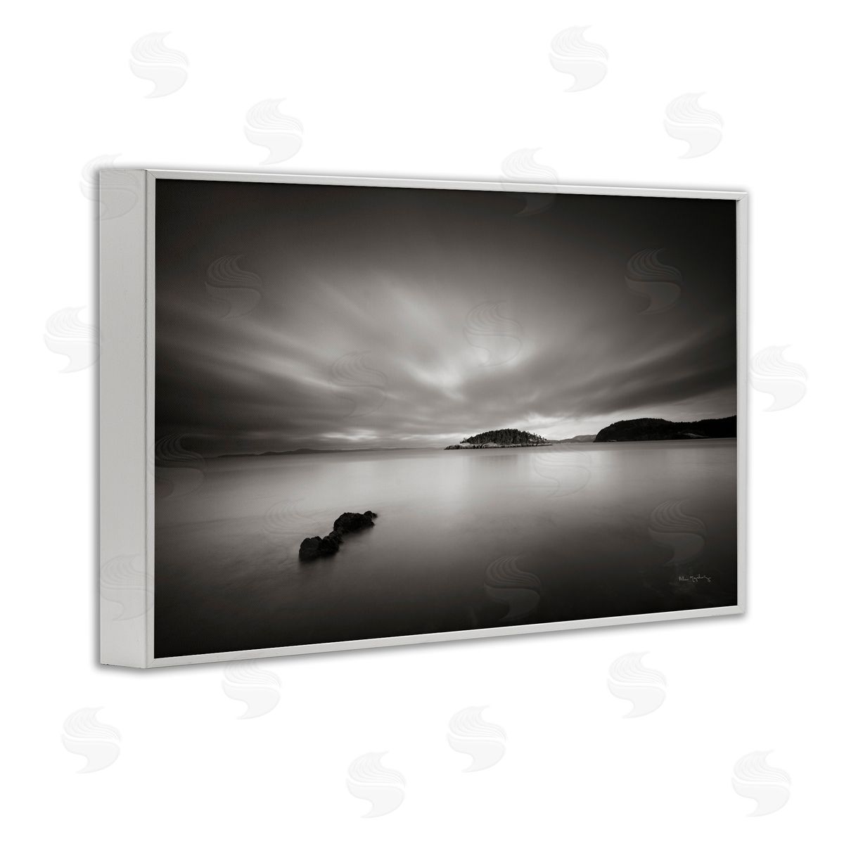 Alan Majchrowicz Deception Pass Scene White Framed Giclee Wall Art Print